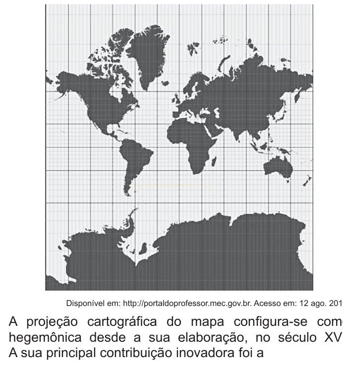 Mapa-múndi em tons de cinza sobreposto por uma grade retangular regular de linhas verticais e horizontais.